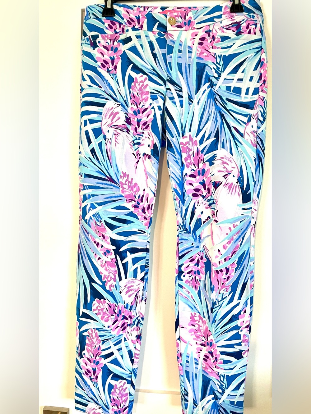 Lilly Pulitzer Blue & Pink Tropical Print pants